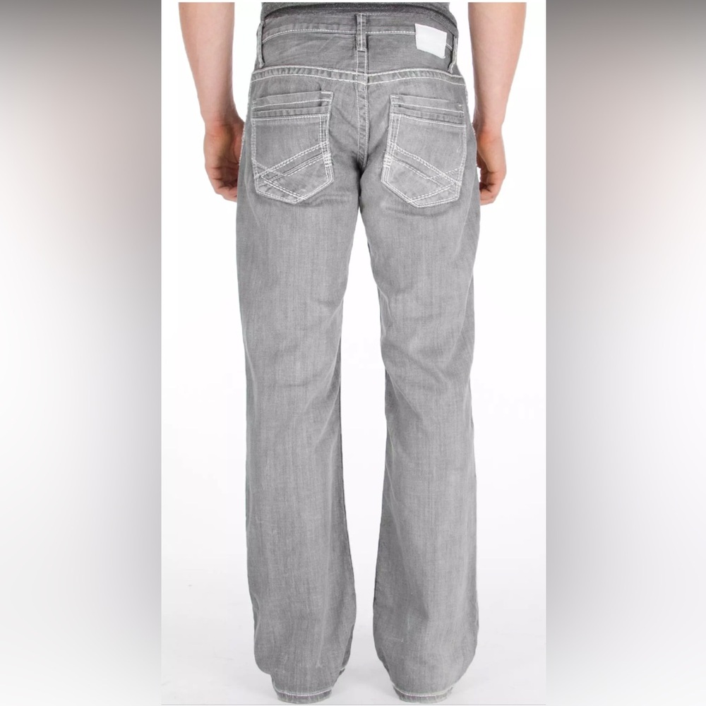 BKE™️ 'DEREK' Men's Size 38x31 Low Rise Gray Stretch  Bootcut Jeans